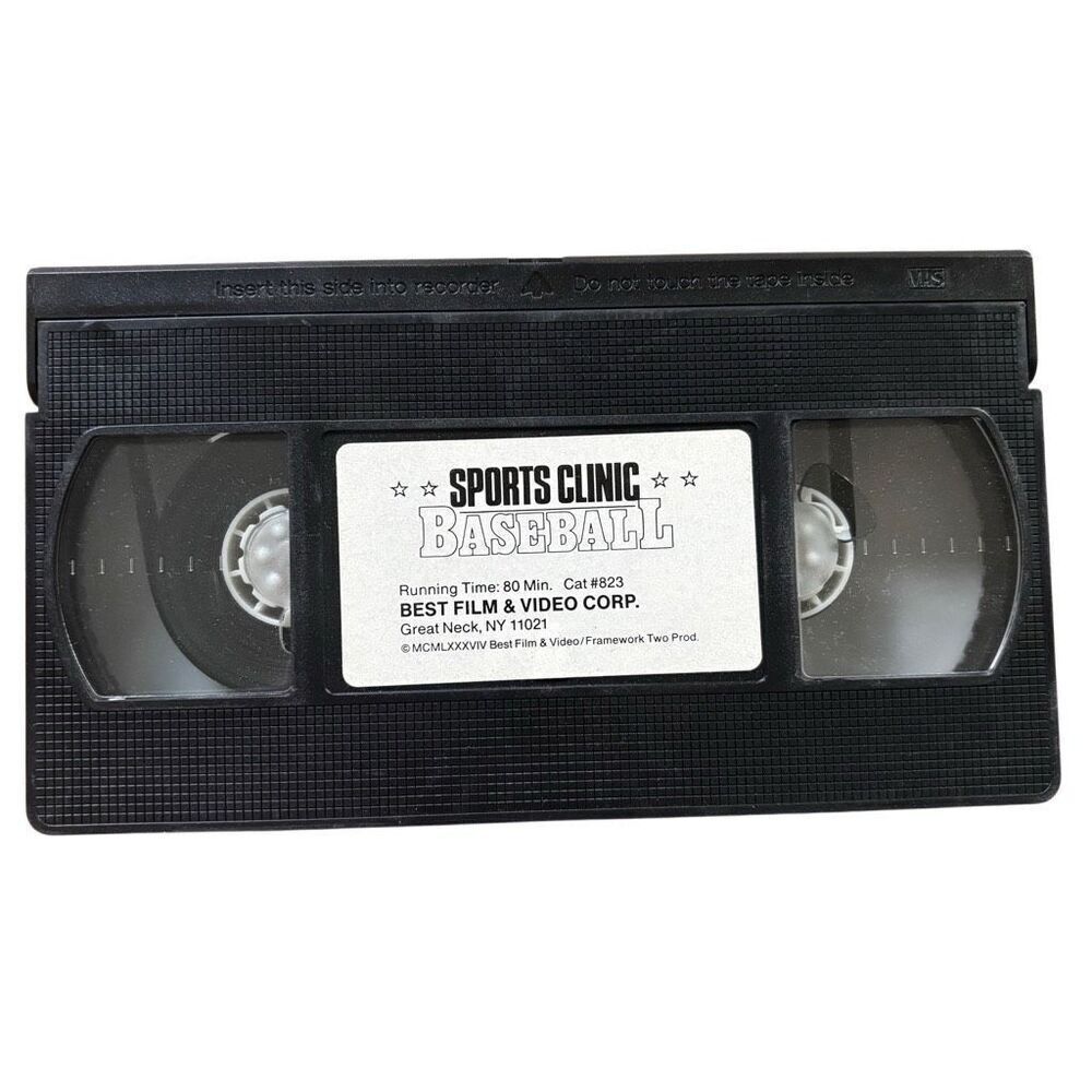 Sports Clinic Baseball 1980’s Baseball VHS Instructional Video